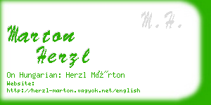 marton herzl business card